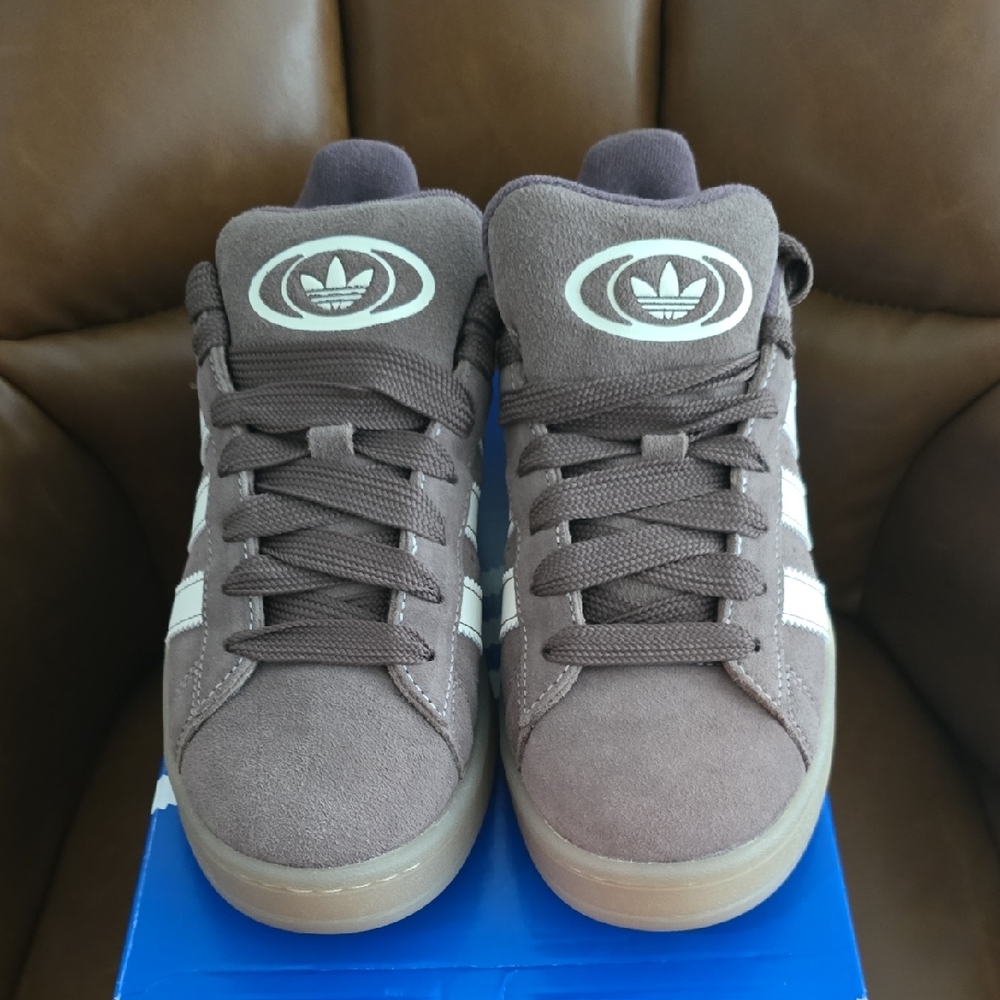 Adidas Brown Sneakers with White Accents